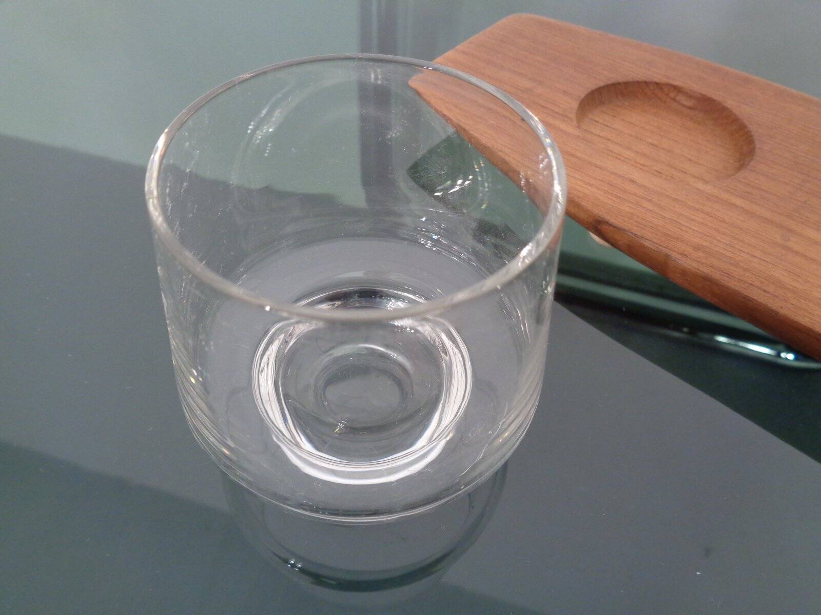 Danish Organic Teak & Glass Jam Jar, 1960s