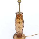 Murano glass lamp with gold glitter