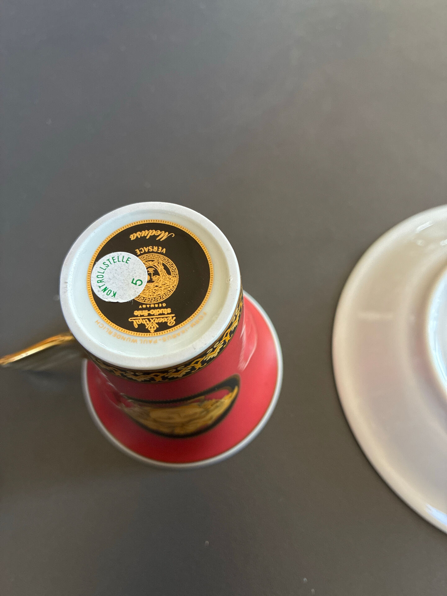 High cup + saucer Versace Medusa red - Rosenthal Ikarus - new
