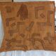 African wall tapestry in raffia Kuba 70s 80s