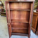 Napoleon iii library showcase with brass marquetry in mahogany from the 19th c. n°1