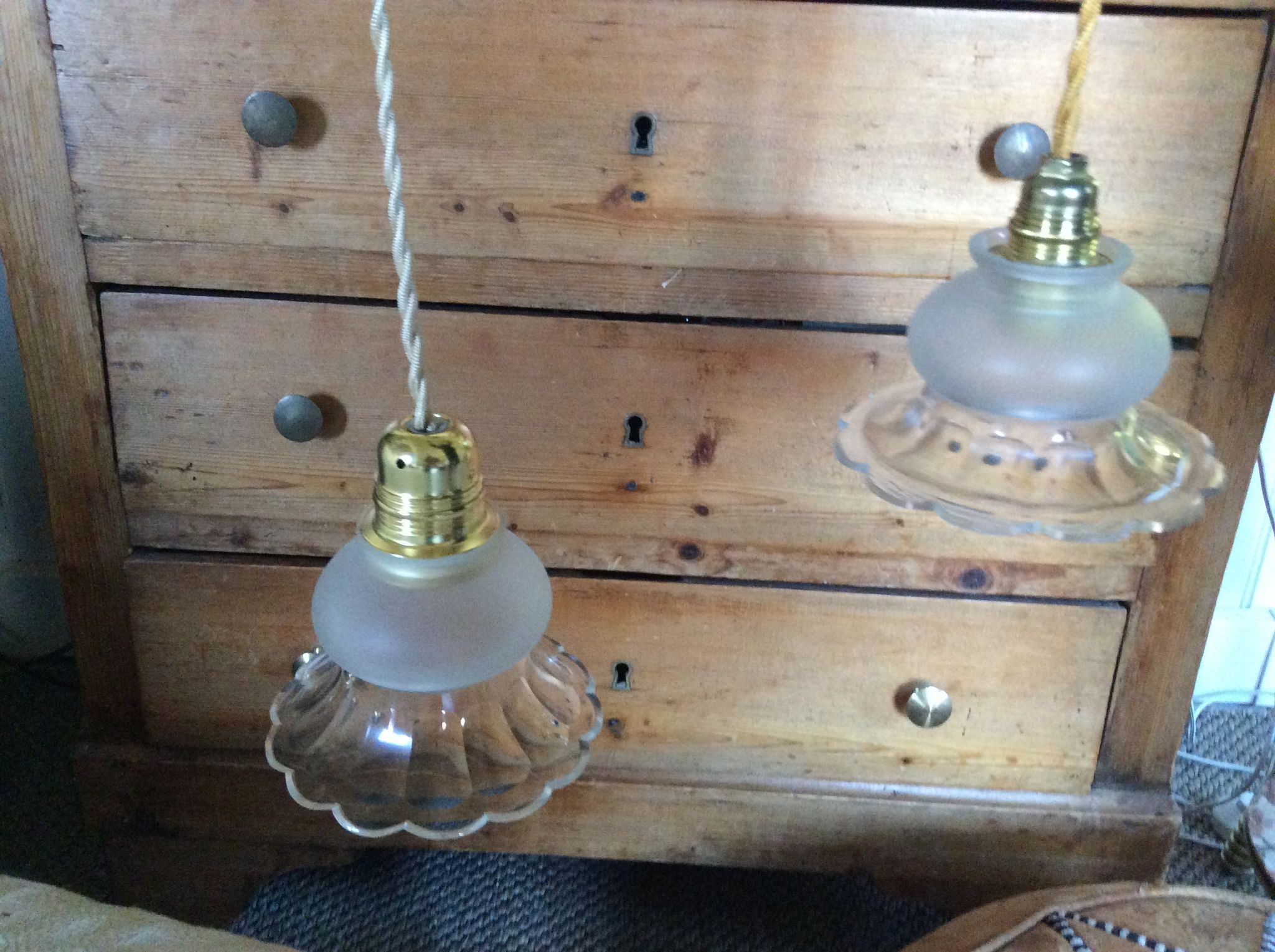 Set de 2 suspensions vintage