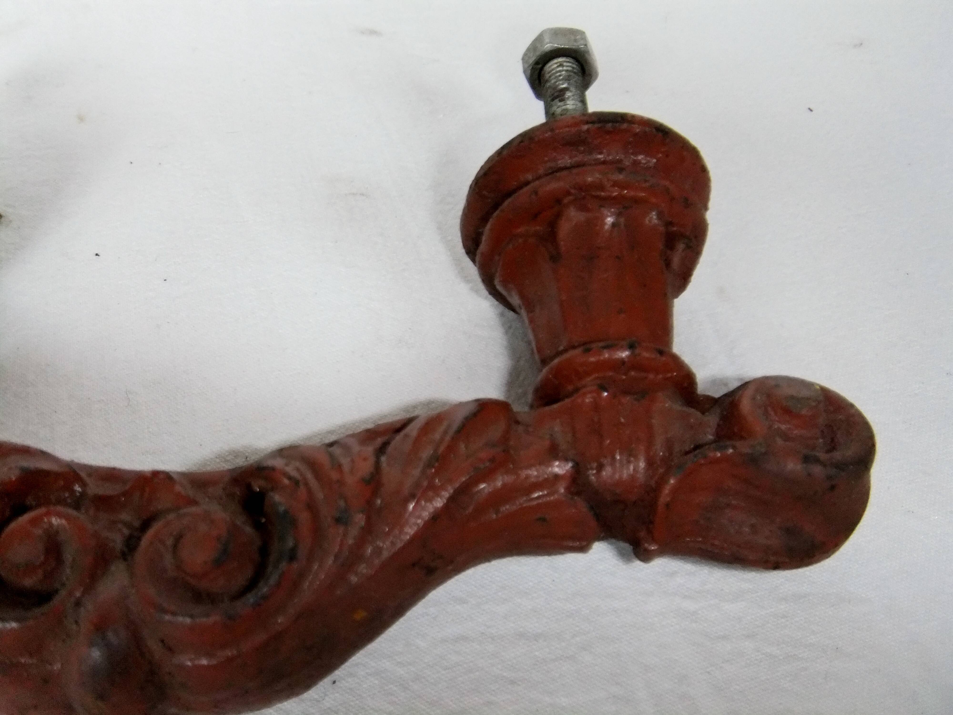 Old cast iron door handle