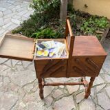 Travailleuse ou couturière vintage en bois