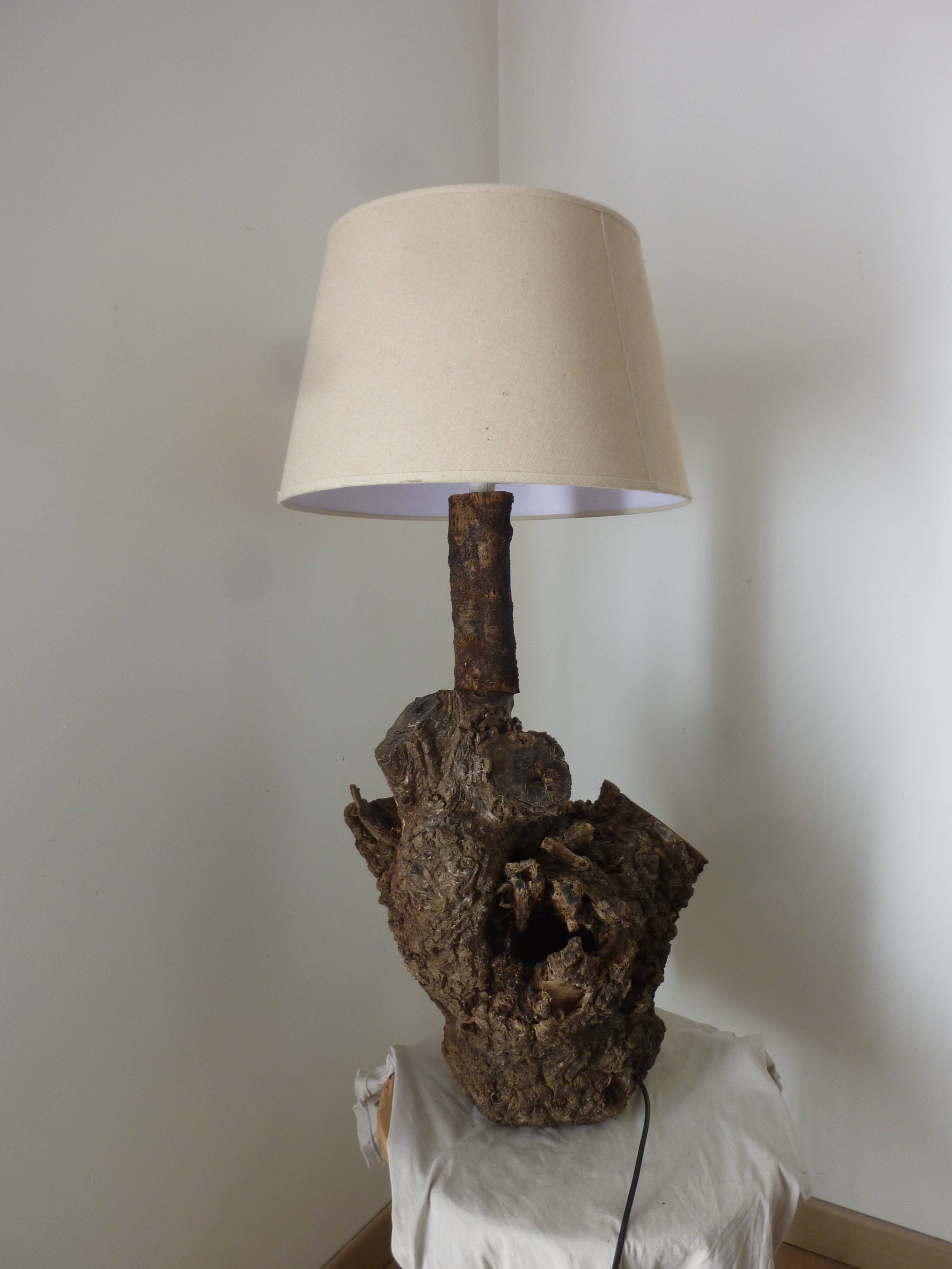 Brutalist turned wood lamp
