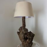 Brutalist turned wood lamp