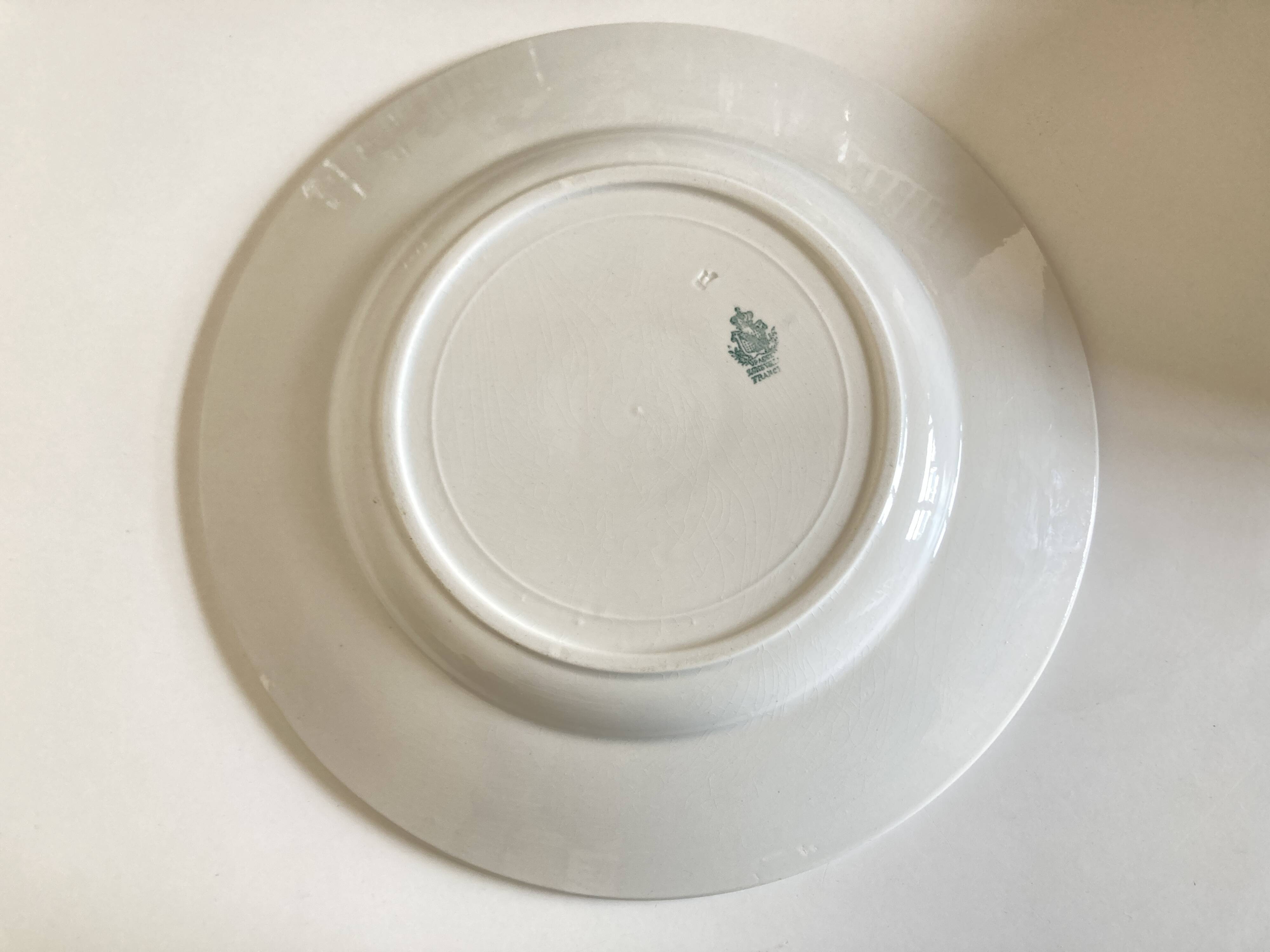 XXXL plate centrepiece Lunéville 1900 in white earthenware