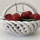 Italian ceramic cherry basket signed Bassano – Vintage