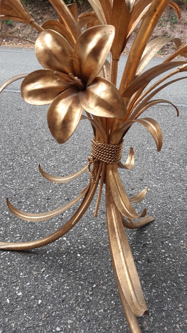 Gold metal side table 1970