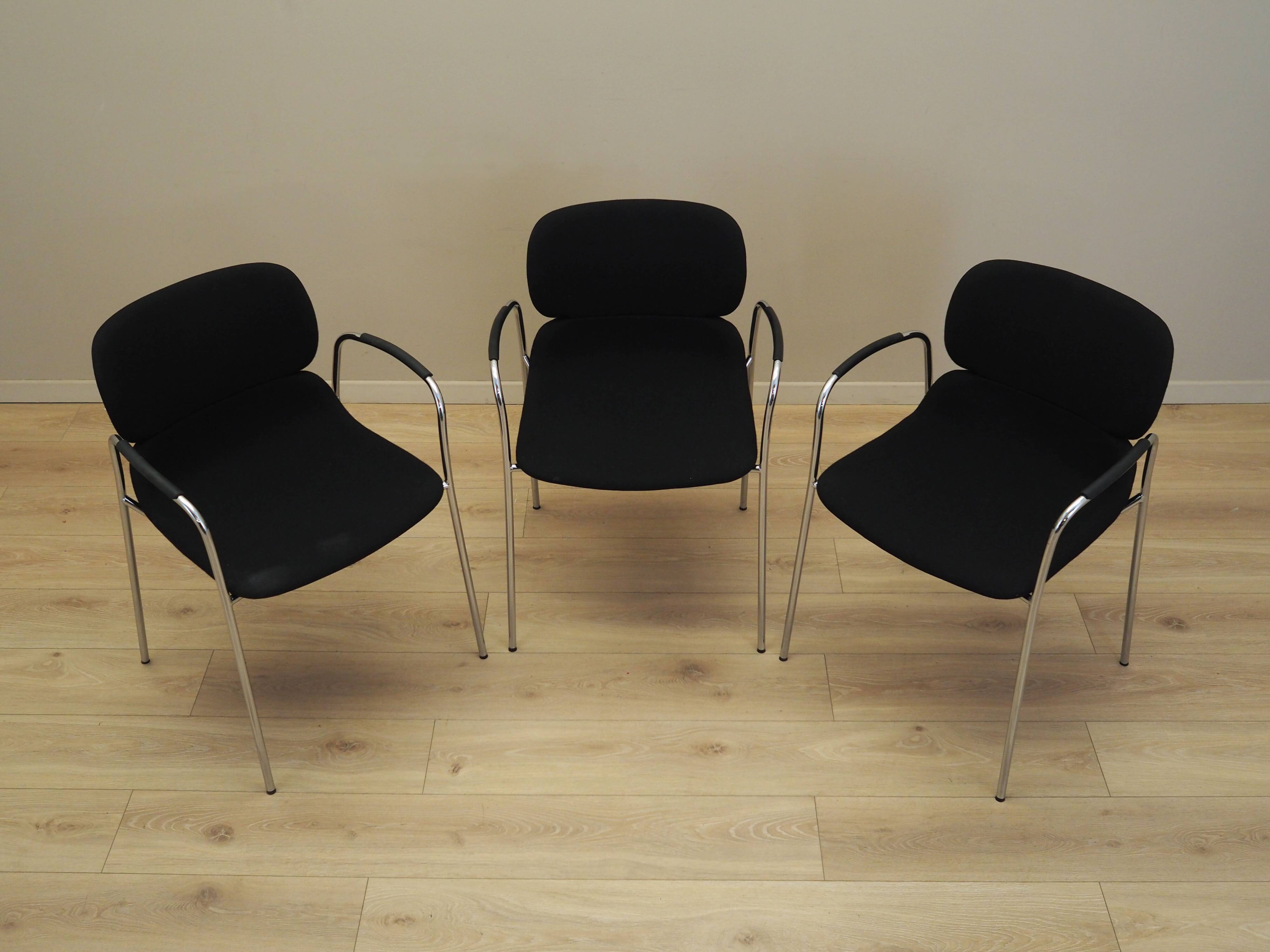 Set of three chairs, Italian design, 1970s, production: Italy
