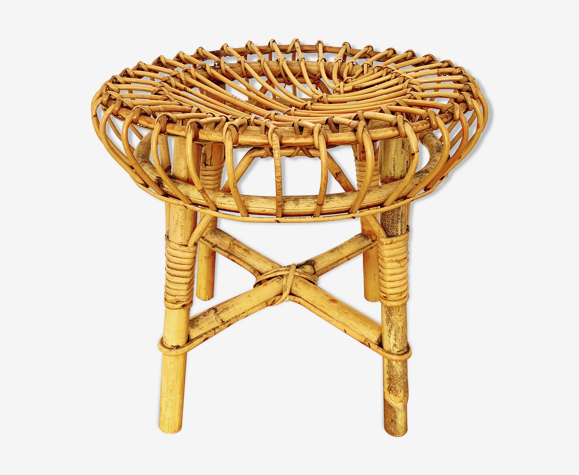 Mid Century Modern Bamboo Stool Selency Mid Century Modern Bamboo Stool Selency