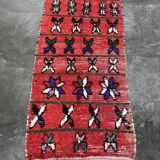 Red Boujad Moroccan rug - 10 x 237 cm