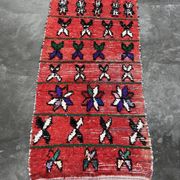 Tapis Marocain Boujad rouge - 10 x 237 cm