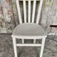 Vintage white wood baumann bistro chair old style #d541