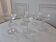Set of 6 mismatched crystal champagne glasses 30s-40s