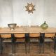 Farm table, early 20th fir bistro countryside