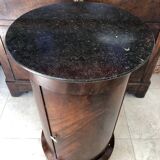 Empire Period Somno in Flamed Mahogany and Anthracite Sainte-Anne Marble