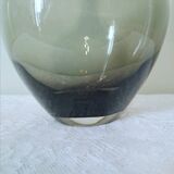 3 vases en verre soufflé