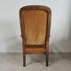 Fauteuil Voltaire garniture de velours jaune