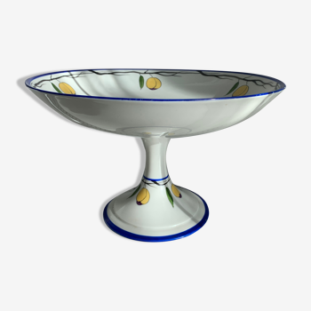 Art Deco compotier in betoule and Legrand porcelain for Limoges, 1924