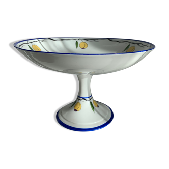 Art Deco compotier in betoule and Legrand porcelain for Limoges, 1924