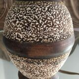 Antique ceramic lamp stand. Brown.