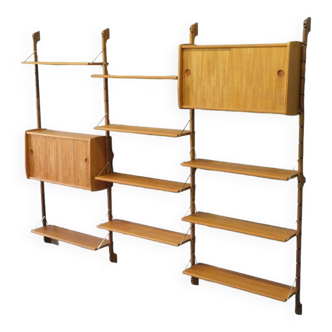 Mid-century modular teak wall unit by john texmon for blindheim mobelfabrik, norway, 1960s
