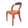 Chaise Baumann gondole assise cuir 1960