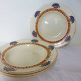 4 soup plates from Longwy