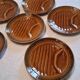 6 asparagus plates stamped "Sarreguemines" on the back in very good condition.