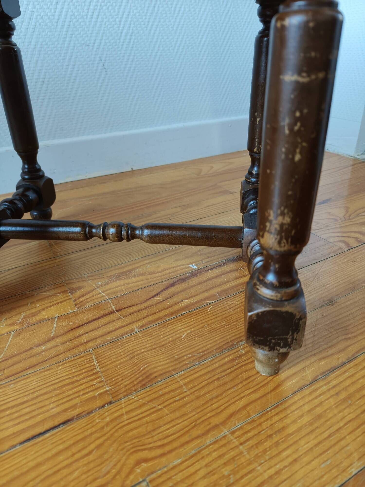 Pair of vintage Dutch stools with a patina – Wabi-Sabi spirit