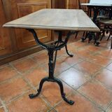 Oak and cast iron coffee table