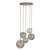 Grand cascading chandelier design with Murano glass by Doria, Germany, 1970s.