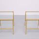 Paire de tables d'appoint carrées en laiton Renato Zevi, années 1970, Italie