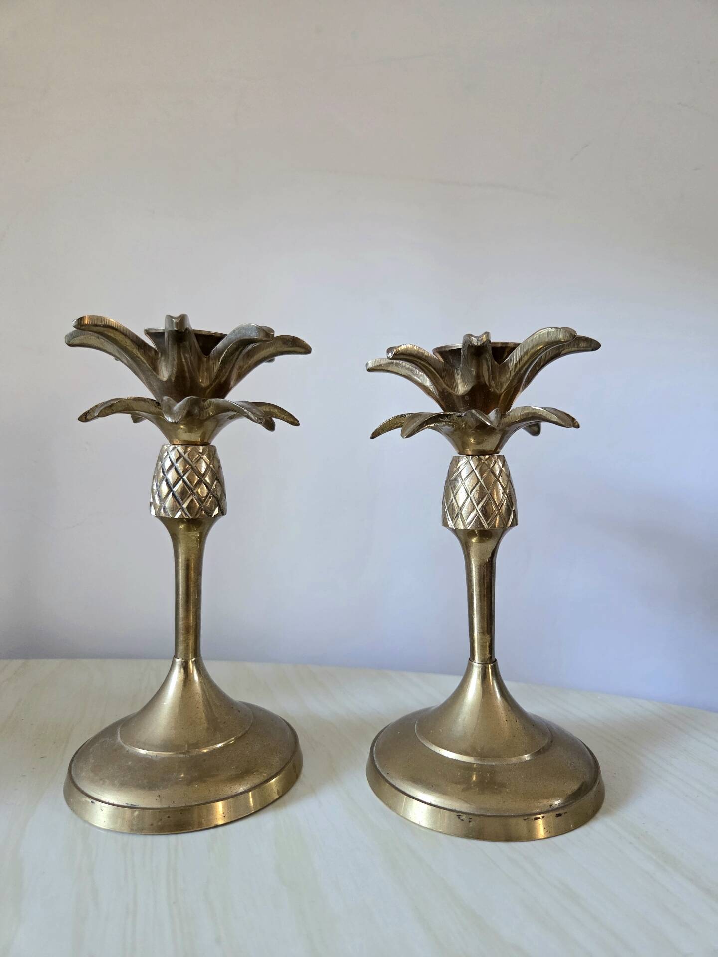 Pair of vintage brass candlesticks