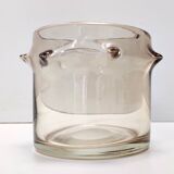 Amber Murano Glass Vase with Bugne Ascribable to Ercole Barovier, Italy