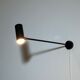 Vintage black metal wall lamp 1950s