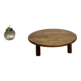 Circular oak coffee table, circa 1950