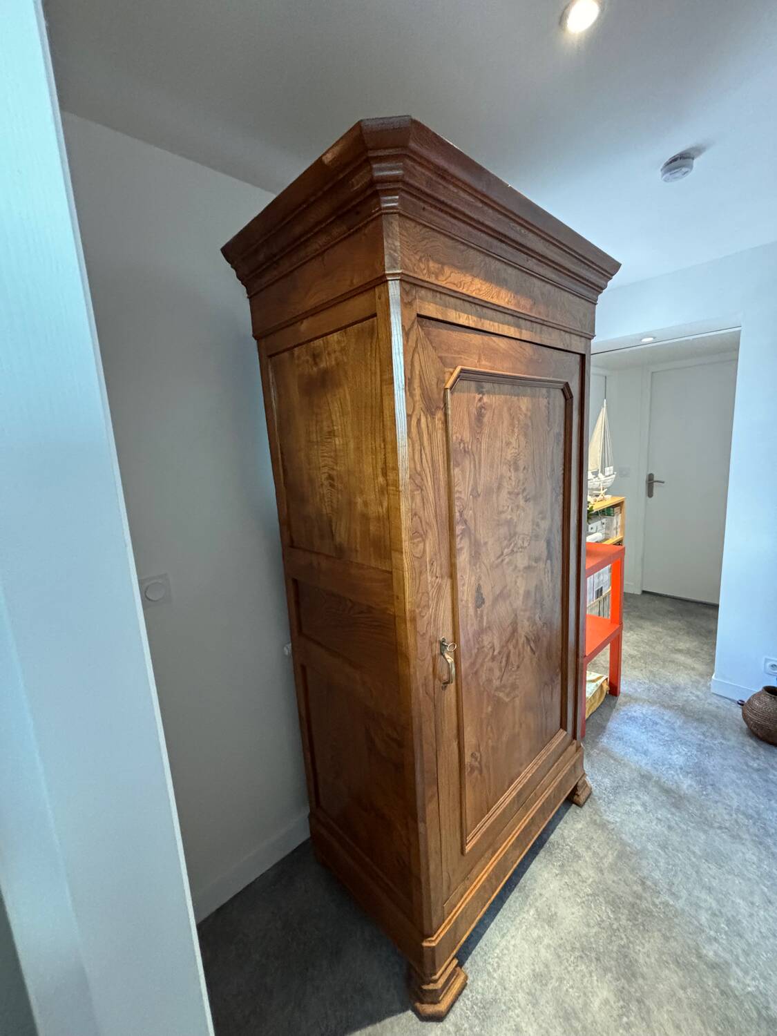 Elm burl cabinet