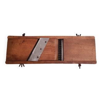 Wooden kitchen mandolin, vegetable grater