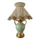 Lampe de chevet Vintage pied porcelaine vert et doré