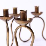 Bougeoir en laiton par Lars Holmström Suède 1950s