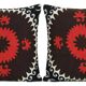 Set of 2 vintage embroidered cushion covers 53x56 cm