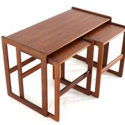 Arne Hovmand Olsen coffee table for Mogens Kold with 2 nesting tables.