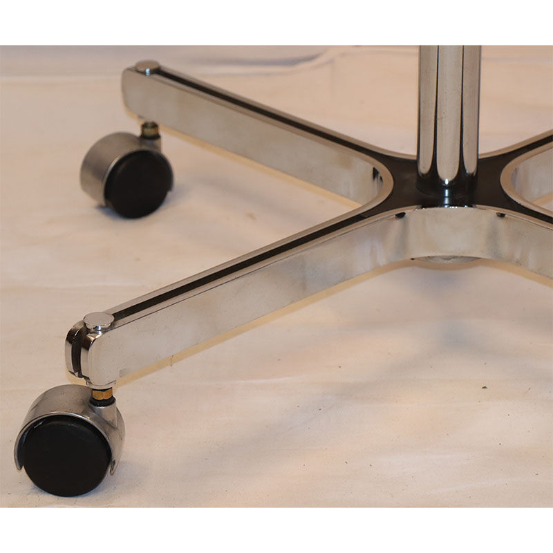 Office chair in chrome steel and leather edition Apelbaum 1970