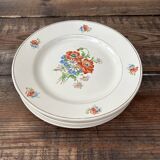 Antique plates - Moulin des Loups porcelain, Orchies pattern, France