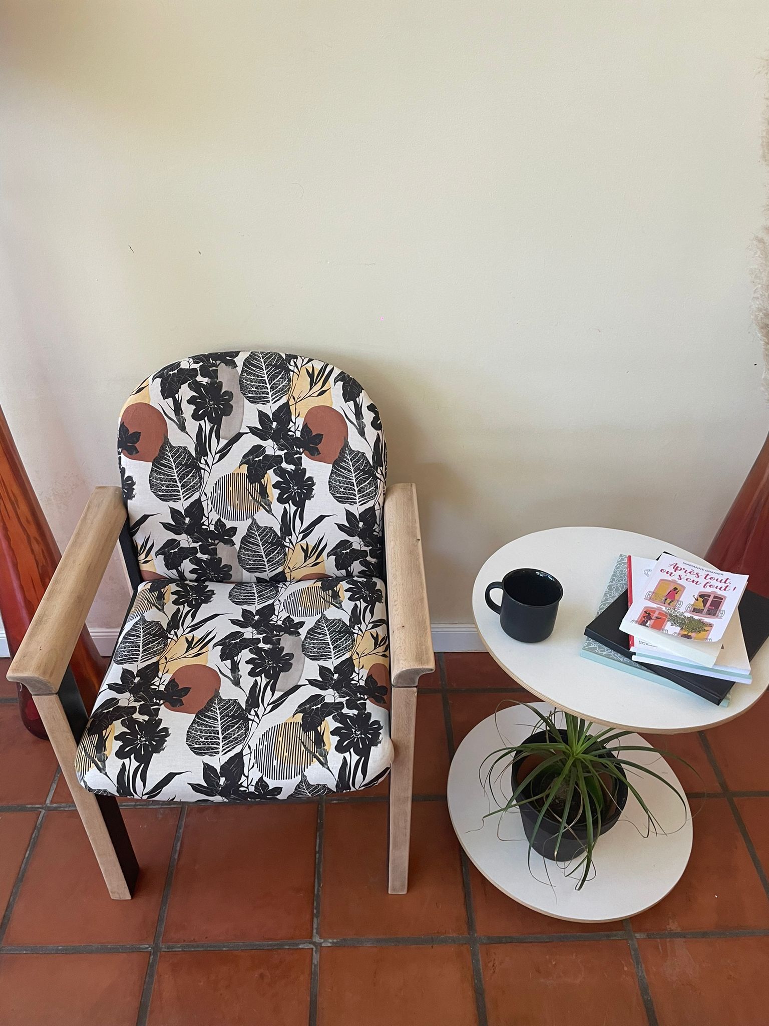 Autumn Printed Wood Armchair