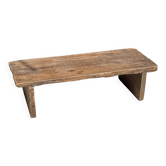 Petit banc bas en teck ancien d'Indonésie H14 L50