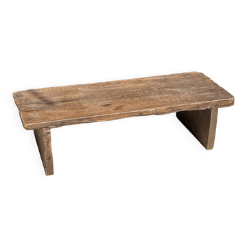 Small low bench in old teak from Indonesia H14 L50