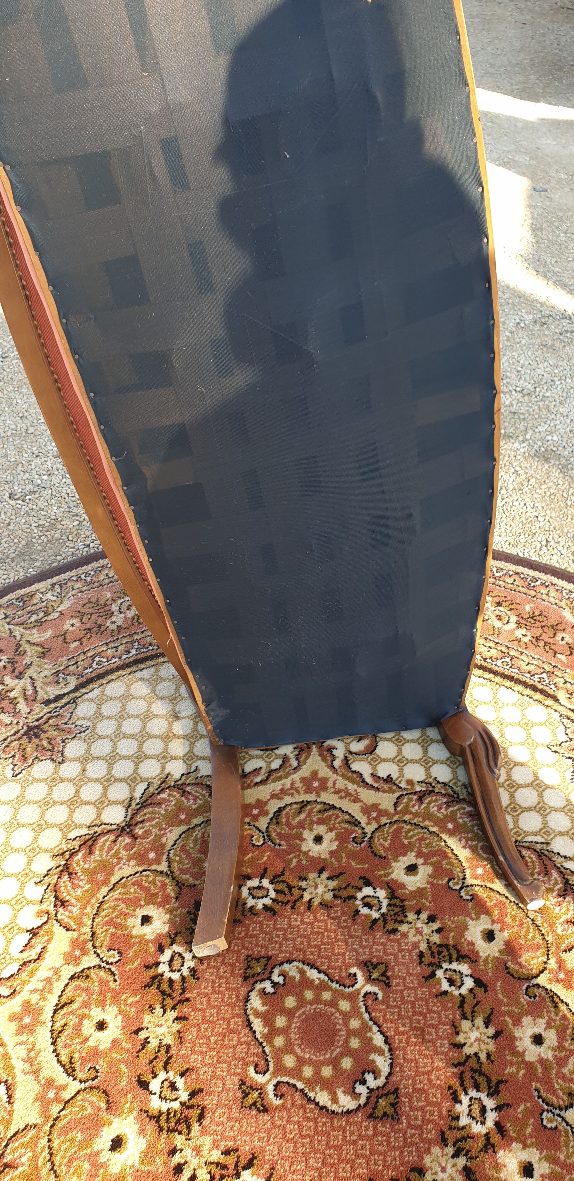 Empire style bench in walnut